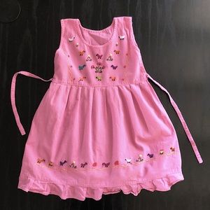 100% Cotton Pink embroidered dress